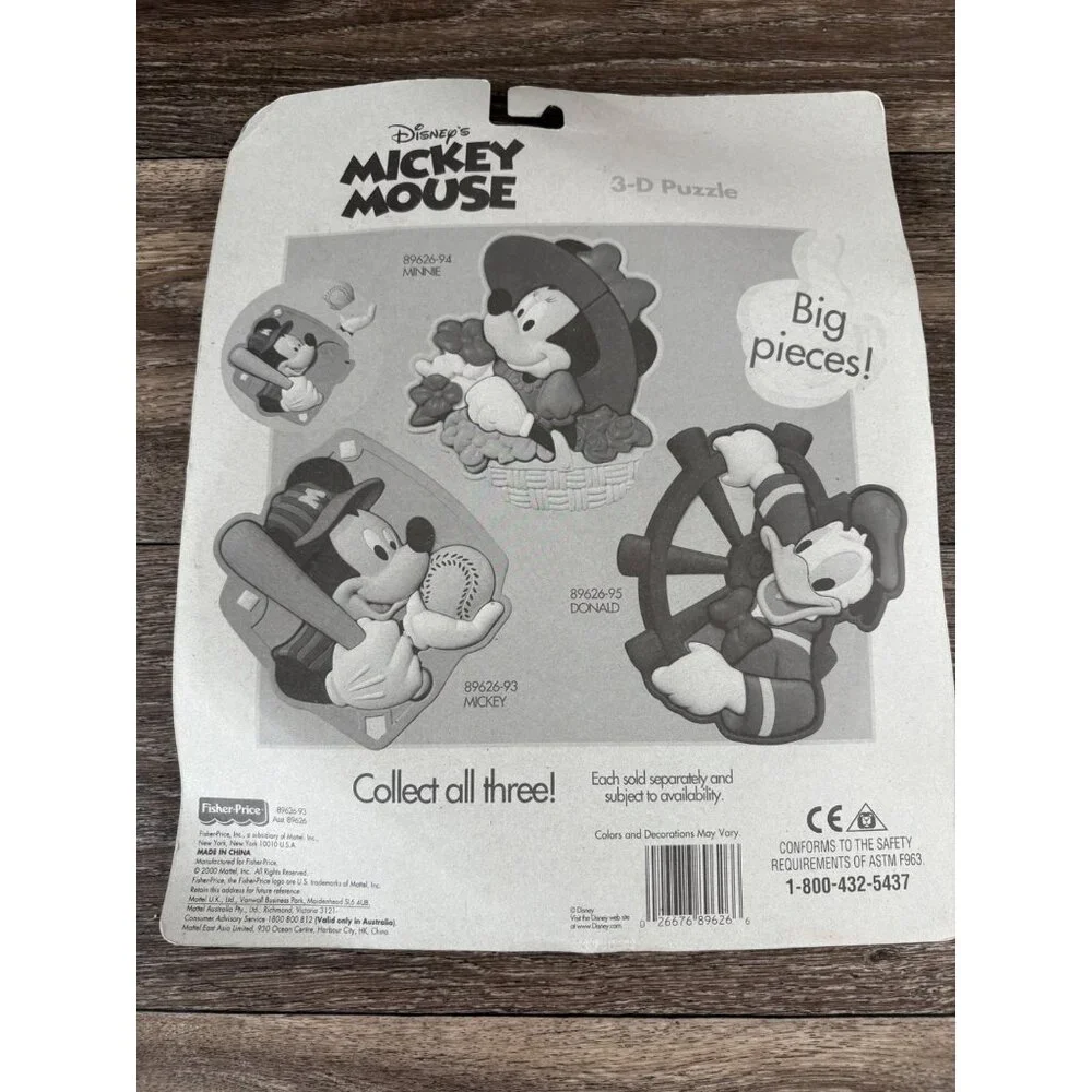 NEW Fisher Price Mickey Mouse Beisbol 3-D puzzle, Disney